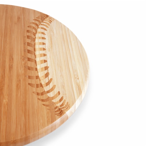 Home Run! Baseball Cutting Board & Serving Tray, Rubberwood Perspective: bottom
