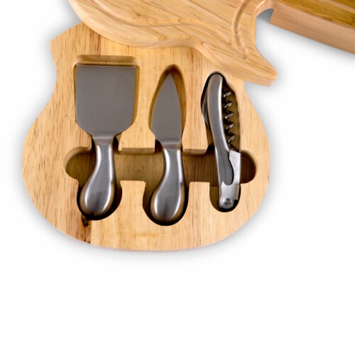 Guitar Cheese Cutting Board & Tools Set, Bamboo Perspective: bottom