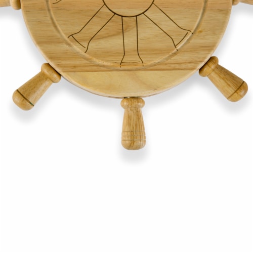 Picnic Time Mariner Cheese Board & Tools Set - Rubberwood Perspective: bottom