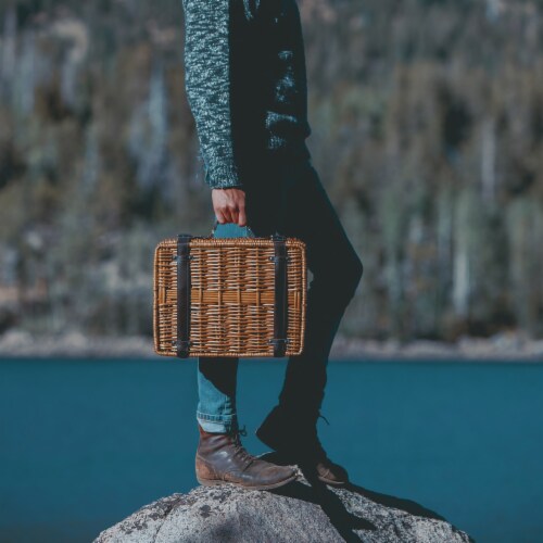 Champion Picnic Basket, Navy Blue Perspective: bottom