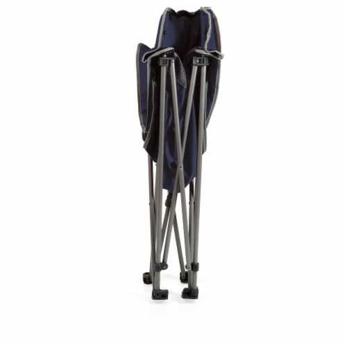 Campsite Camp Chair, Navy Blue with Gray Accents Perspective: bottom