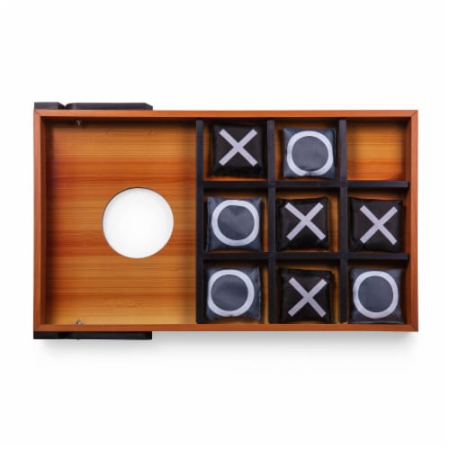 Mini Bean Bag Throw Game, Wood Grain Perspective: bottom