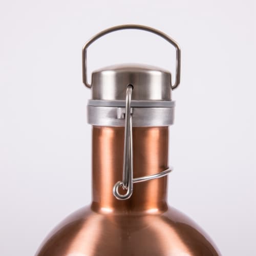 Stainless Steel 64 oz. Growler, Copper Perspective: bottom