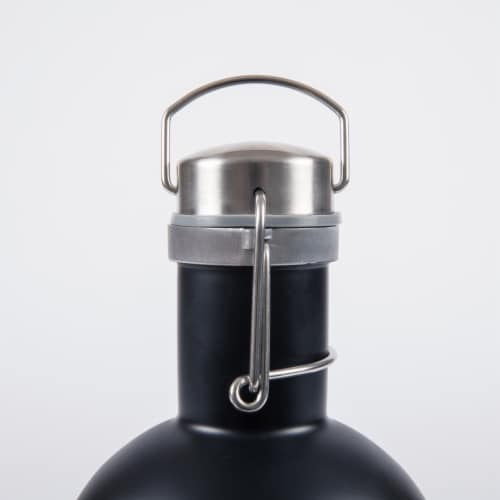 Stainless Steel 64 oz. Growler, Matte Black Perspective: bottom