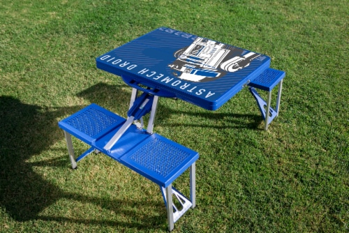 Star Wars R2-D2 - Picnic Table Portable Folding Table with Seats, Royal Blue Perspective: bottom