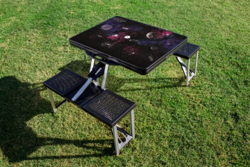 Star Wars Death Star - Picnic Table Portable Folding Table with Seats, Black Perspective: bottom
