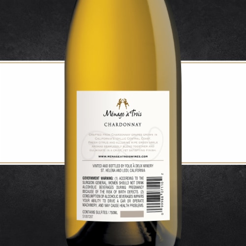 Menage a Trois Chardonnay White Wine Perspective: bottom