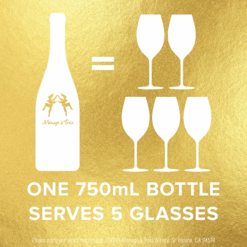 Menage a Trois Pinot Grigio California White Wine Perspective: bottom