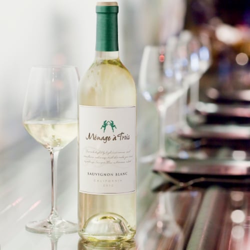 Menage a Trois Sauvignon Blanc California White Wine Perspective: bottom