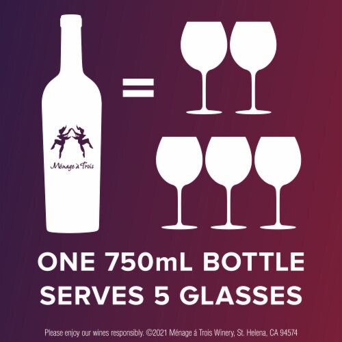 Menage a Trois Luscious Pinot Noir California Red Wine Perspective: bottom