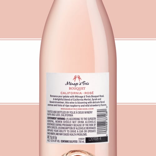 Menage a Trois Rose Wine Perspective: bottom