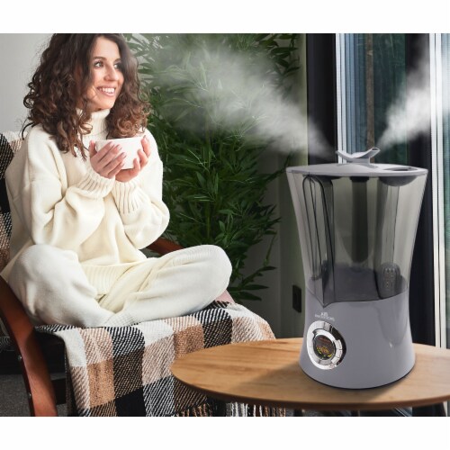 Air Innovations 2.15 Gal. Tank Ultrasonic Cool Mist Digital Humidifier, Platinum Perspective: bottom
