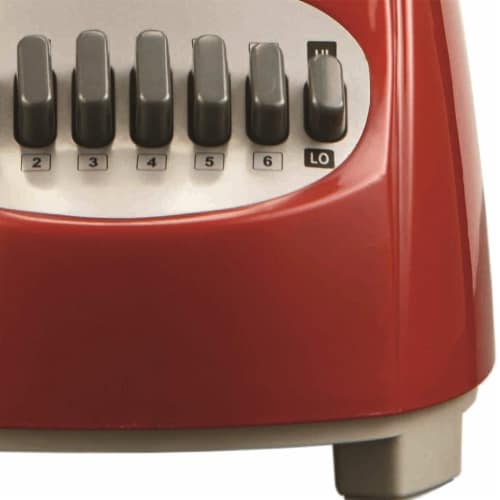 Brentwood JB-920R 12 Speed and Pulse Electric Kitchen Blender w/ Glass Jar, Red Perspective: bottom