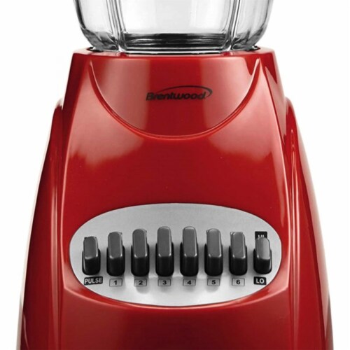 Brentwood 12 Speed Plastic Jar Blender - Red Perspective: bottom