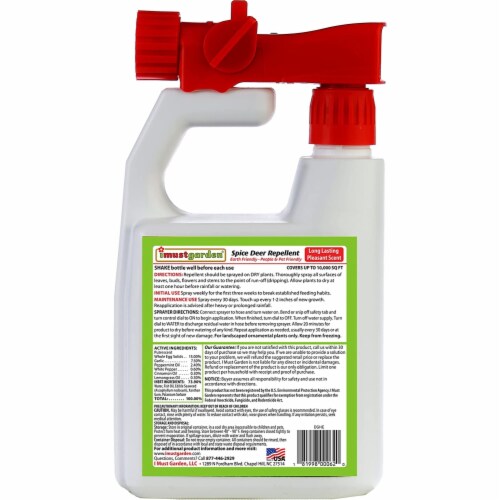 I Must Garden Deer Repellent Garden Concentrate: Mint Scented, 32oz Easy Hose End Sprayer Perspective: bottom
