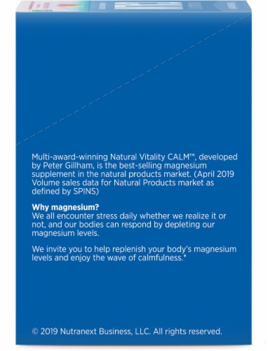 Natural Vitality CALM Raspberry Lemon Magnesium Supplement Drink Mix Perspective: bottom