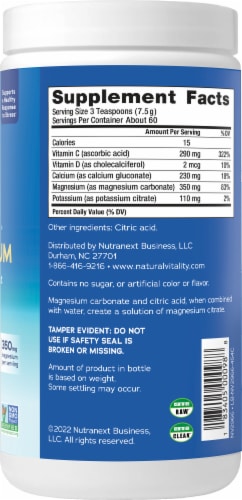 Natural Vitality CALM Unflavored Magnesium Supplement Drink Mix Plus Calcium Perspective: bottom
