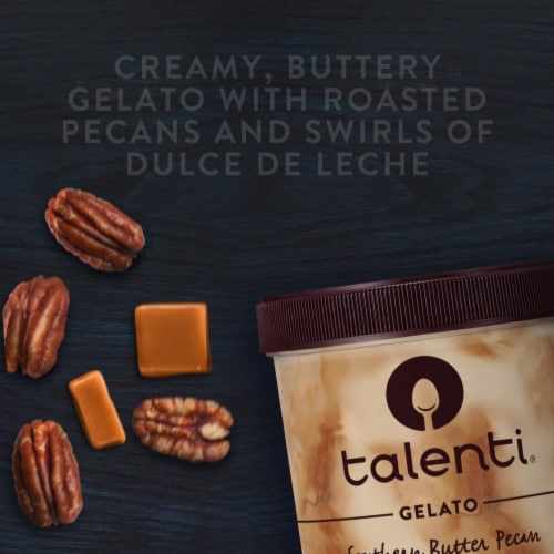 Talenti Gluten Free Southern Butter Pecan Roasted Pecans & Dulce De Leche Swirl Gelato Perspective: bottom