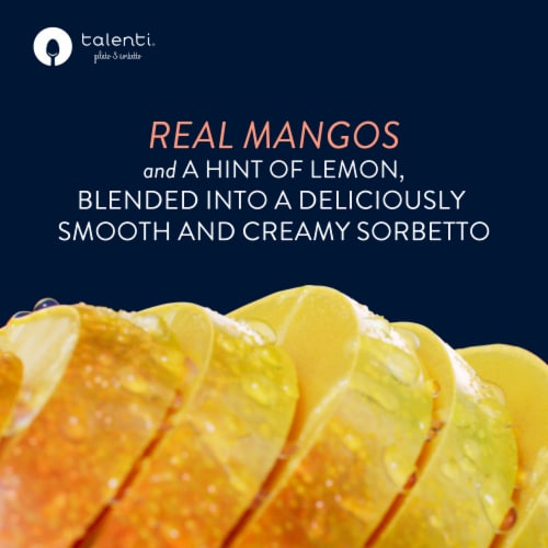 Talenti Sorbetto Alphonso Mango, a Non-Dairy Ice Cream Alternative with Non-GMO Ingredients, 1 Pint Perspective: bottom