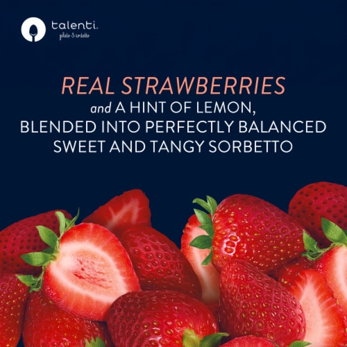 Talenti Dairy-Free Sorbetto, Summer Strawberry with Real Strawberries in Each Jar, 1 Pint Perspective: bottom