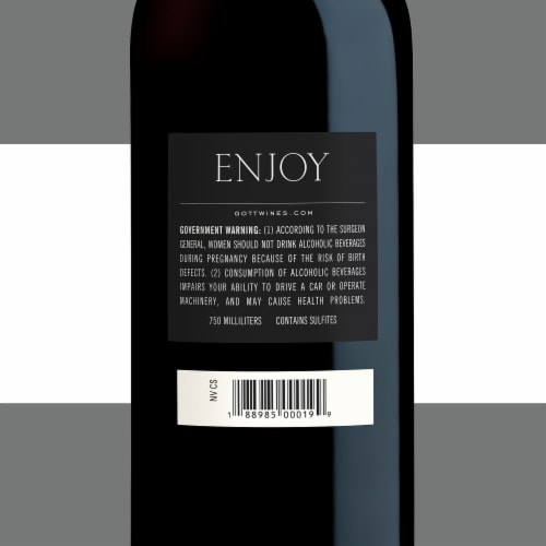Gott Reserve Cabernet Sauvignon California Red Wine Perspective: bottom