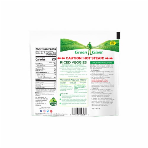 Green Giant Riced Veggies Cauliflower Risotto Medley, Gluten-Free Perspective: bottom