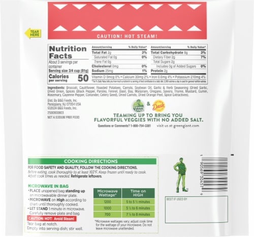 Green Giant Simply Steam Garlic & Herb Vegetable Medley Perspective: bottom