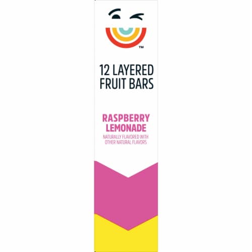 Pure Organic Layered Fruit Bars Raspberry Lemonade Perspective: bottom
