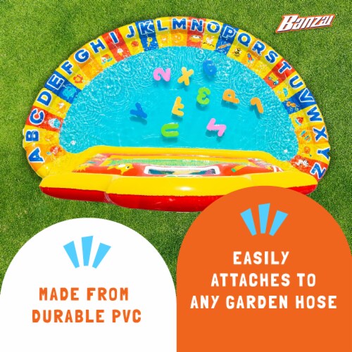 Banzai Jr School Splash Inflatable Educational Learning Water Play