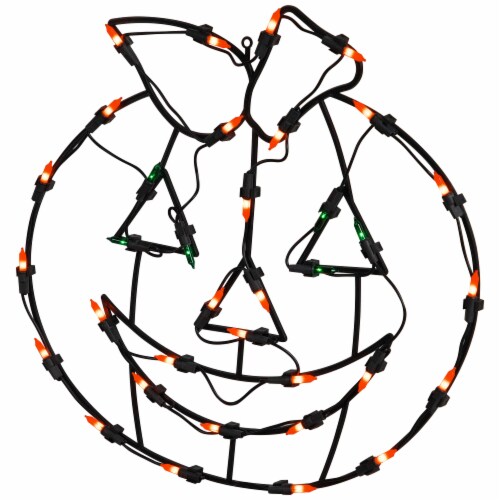 Northlight 14 Lighted Jack-O-Lantern Halloween Double Sided Window Silhouette Decoration Perspective: bottom