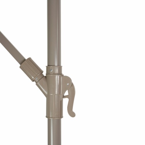 Northlight 10ft Offset Outdoor Patio Umbrella with Hand Crank, Navy Blue Perspective: bottom