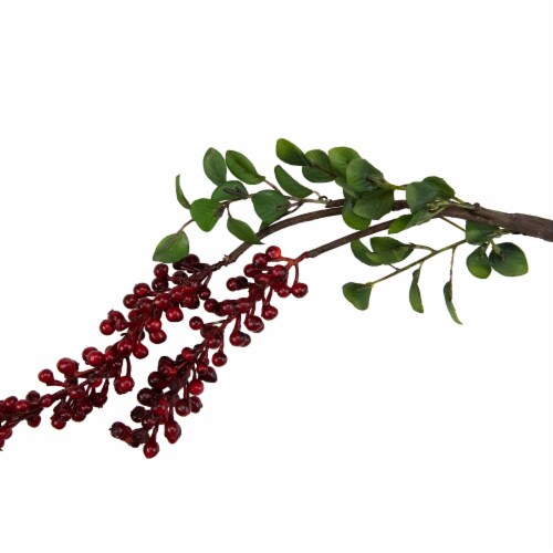 Northlight 33911999 60 in. Hanging Red Berries Artificial Christmas Spray Perspective: bottom