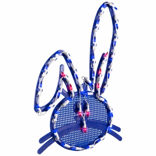 Northlight 17 Lighted Blue Easter Bunny Head Window Silhouette Perspective: bottom