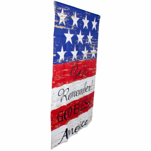 Northlight 34219477 We Remember Patriotic American Outdoor House Flag - 28 x 40 in. Perspective: bottom