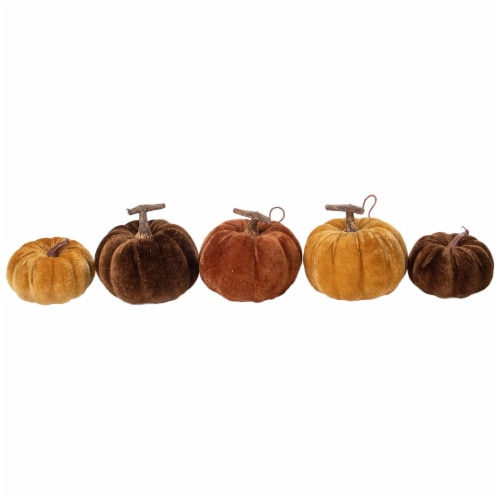 Northlight Set of 10 Pumpkin, Pine Cone, Berry and Leaves Fall Harvest Decor Set Perspective: bottom
