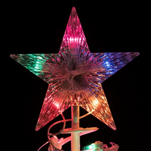 Northlight 4ft Lighted Spiral Christmas Tree with Star Tree Topper, Multi Lights Perspective: bottom