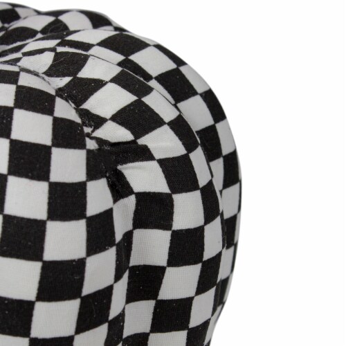 Northlight 6.5  White and Black Plaid Fall Harvest Tabletop Pumpkin Perspective: bottom