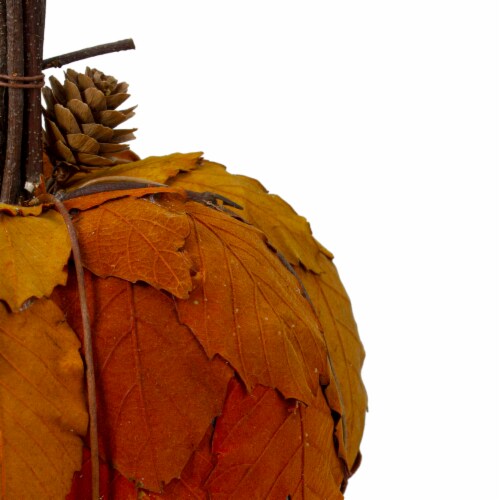 Northlight 7.5  Orange and Brown Fall Harvest Tabletop Pumpkin Perspective: bottom
