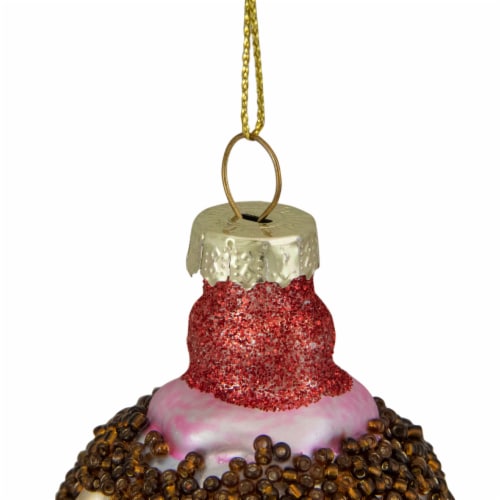 Northlight 4.5  Chocolate Ice Cream Sundae Glass Christmas Ornament Perspective: bottom