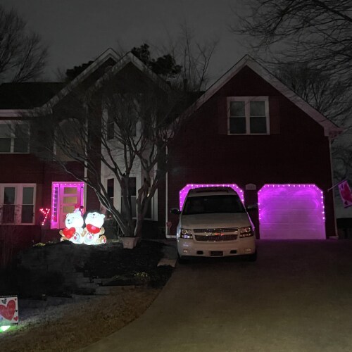 Northlight 25 Count Pink LED C9 Christmas Lights, 16 ft White Wire Perspective: bottom