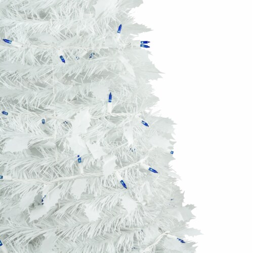 6ft White Iridescent Tinsel Artificial Christmas Tree w/ 792 Branch Tips, 1  unit - Fred Meyer