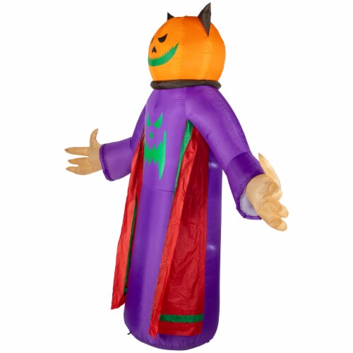 Northlight 8' Spooky Town Lighted Jack-O-Lantern Grim Reaper Inflatable Outdoor Halloween Perspective: bottom