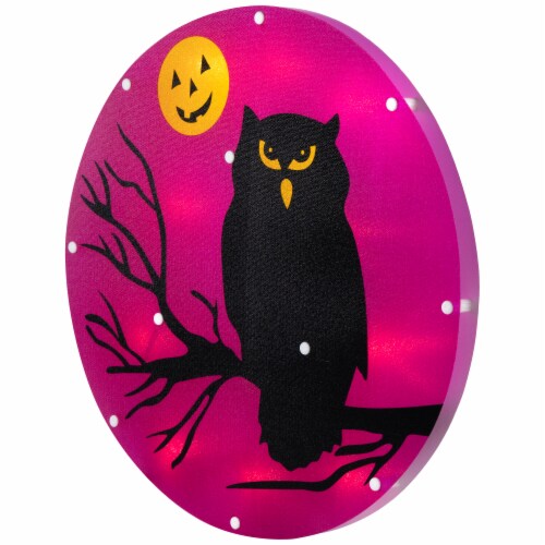 Northlight 13.75 Lighted Owl Halloween Window Silhouette Perspective: bottom