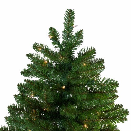 Northlight 9' Pre-Lit Everett Pine Slim Artificial Christmas Tree, Clear Lights Perspective: bottom