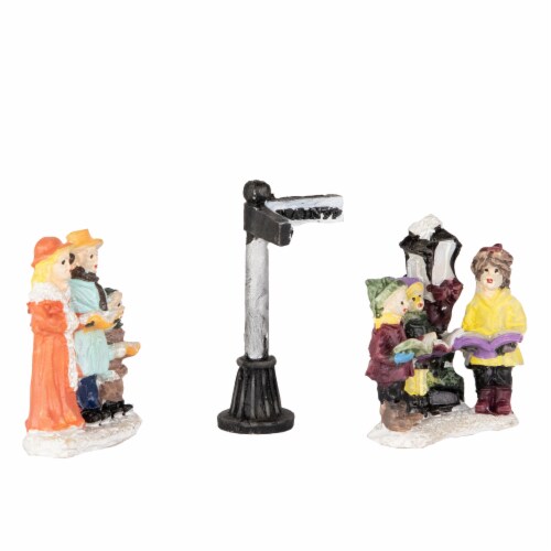 Northlight 9-Piece Santa and His Carolers Christmas Village Display Set Perspective: bottom