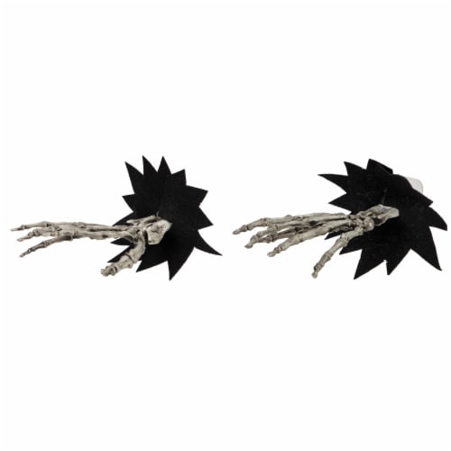 Northlight 7 Skeleton Hands Halloween Window Decoration Perspective: bottom
