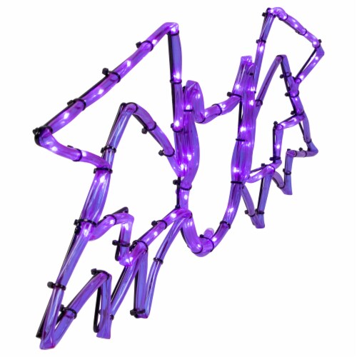 Northlight 23.5 Lighted Bat with 4 Function Controller Window Silhouette Halloween Perspective: bottom