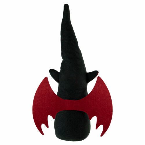 Northlight 17 Black and Red Halloween Boy Gnome with Bat Wings Perspective: bottom