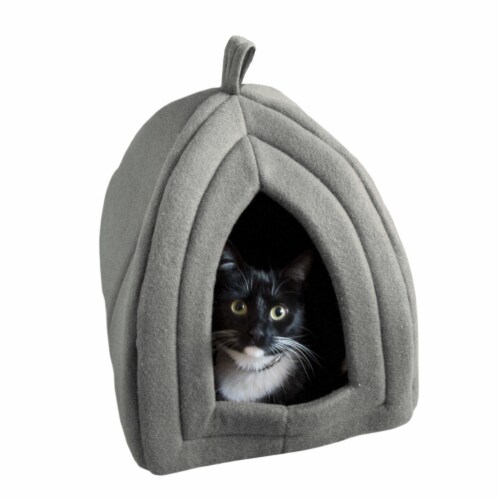 Petmaker 80-PET6001 Cat Pet Bed Igloo Soft Indoor Enclosed Covered Tent & House for Cats Kitt Perspective: bottom