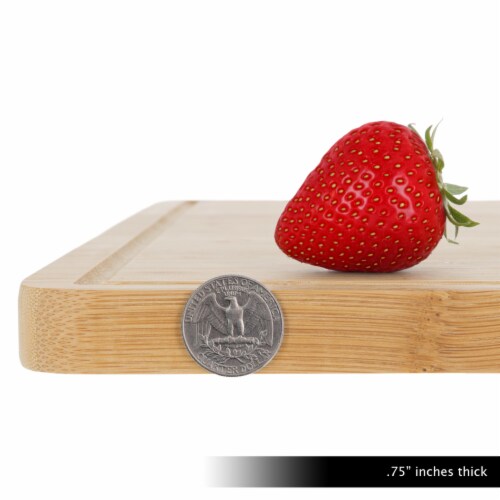 Extra Large Bamboo Cutting Board Eco Friendly and Antibacterial Chopping and Serving Board Perspective: bottom